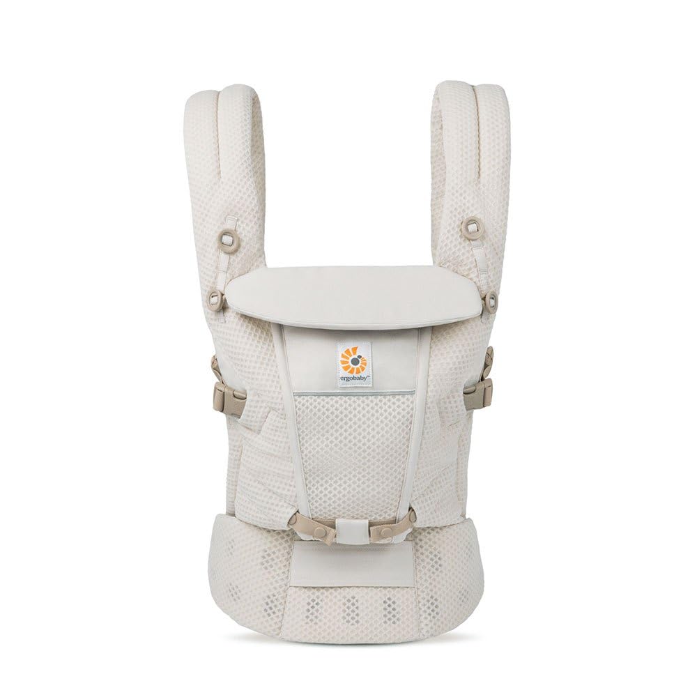 Ergobaby Adapt Babytrage für Neugeborene ab Geburt, 3-Positionen SoftFlex Mesh Ergonomische Babybauc
