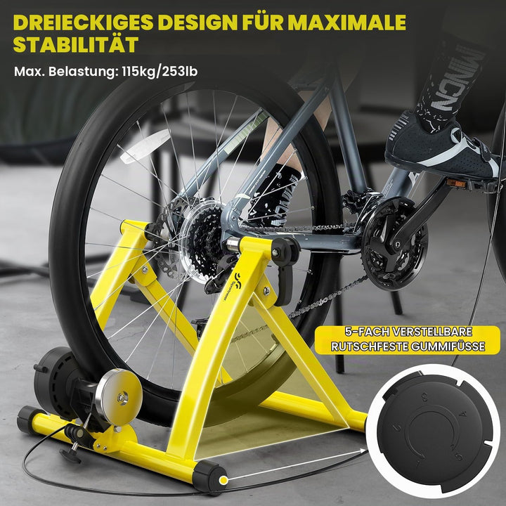 Sportneer Rollentrainer Fahrrad - Magnetischer Rollentrainer für 26-28" &amp; 700C Schnellspanner Vorder