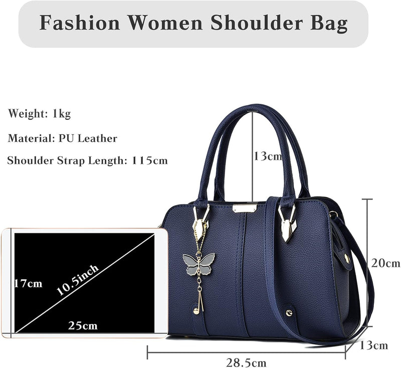 FANDARE Damen Handtasche Tote Beutel PU-Leder Umhängetaschen Schultertasche Wasserdicht Henkeltasche