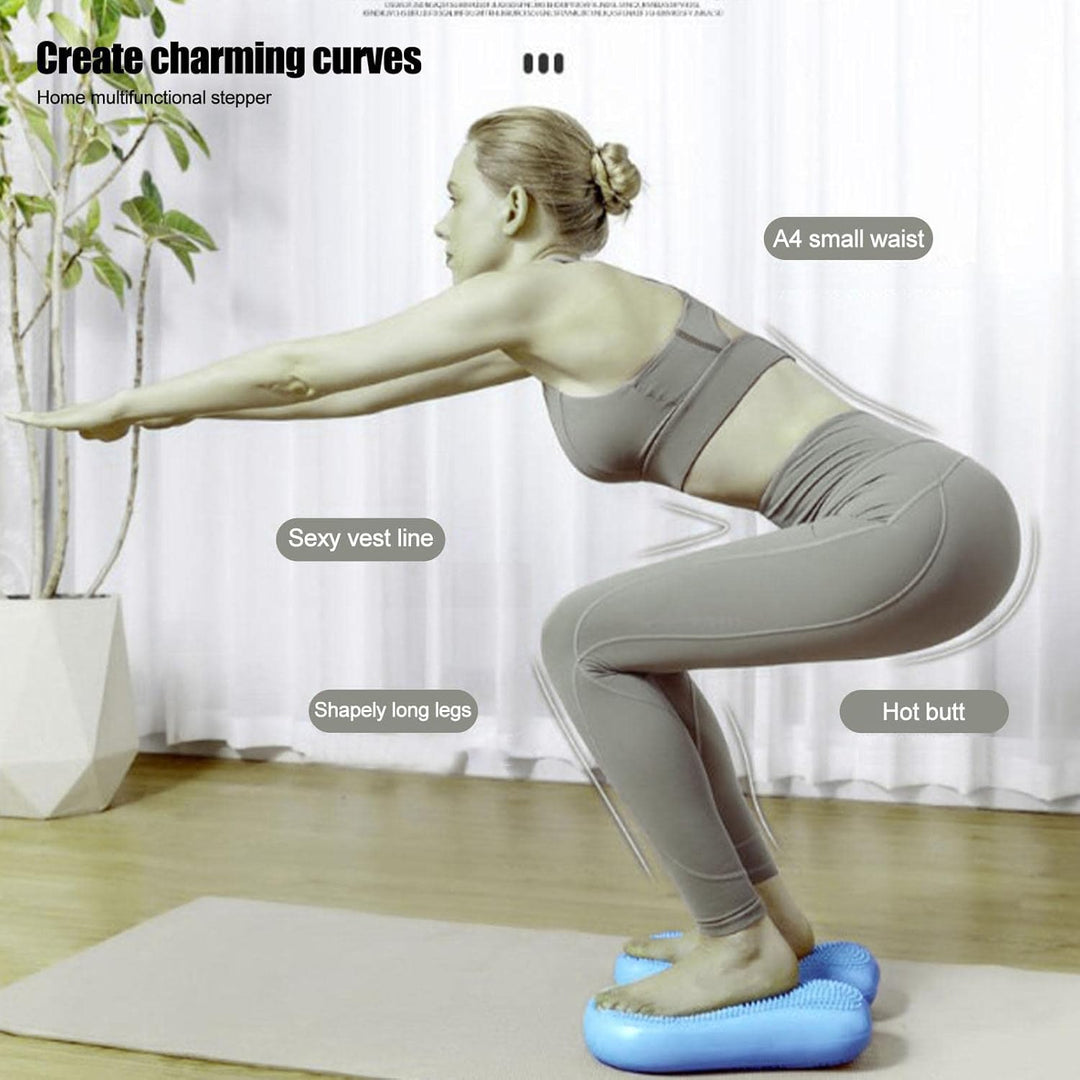 Balance Stepper für Übungen, 4 in 1 aufblasbares Balance Board mit Nadelpumpe, Frauen-Familien-Übung