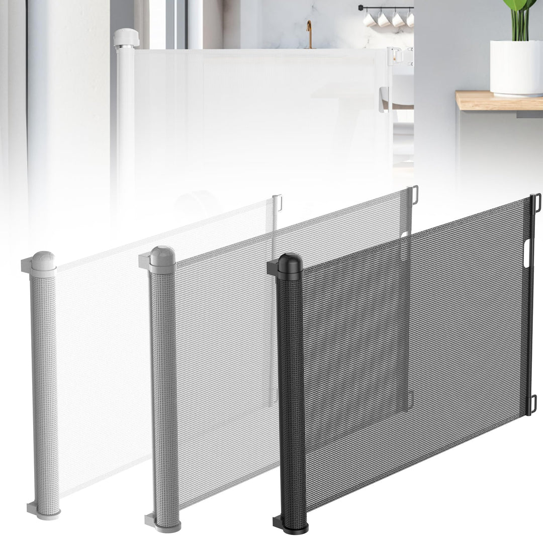 YARDIN Treppenschutzgitter Ausziehbar Türschutzgitter 0-150cm für Babys &amp; Haustiere, Treppengitter A