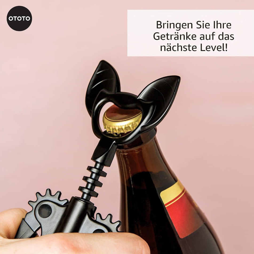 OTOTO 2-in-1 Korkenzieher, Goth Halloween Wein Geschenke, Gothic Küchenhelfer, Flaschenöffner Lustig