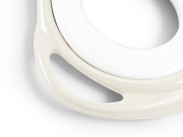 Okbaby weicher Toilettensitzverkleinerer mit weicher gepolsterter Sitzfläche. Bianco Weiss, Weiss
