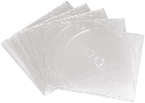 Hama CD-Leerhülle (20er-Pack, Slim, Höhe 5,2mm) CD-Schutzhülle weiss (Packung mit 2) Transparent 20