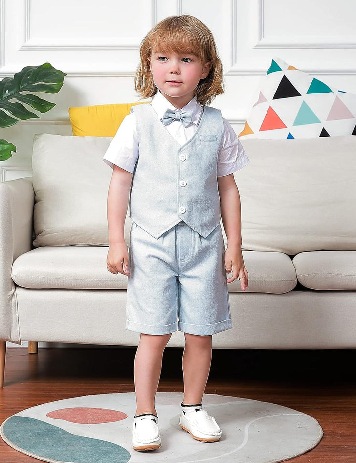 mintgreen Baby Junge Taufe Outfit Smoking Anzug Set 12-18 Monate Hellblau, 12-18 Monate Hellblau