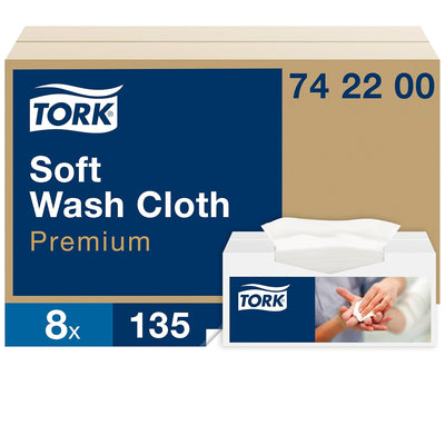 Tork 742200 weiches Waschtuch Premium 1-lagig / extra weiche Pflegetücher für die Pflege von Patient