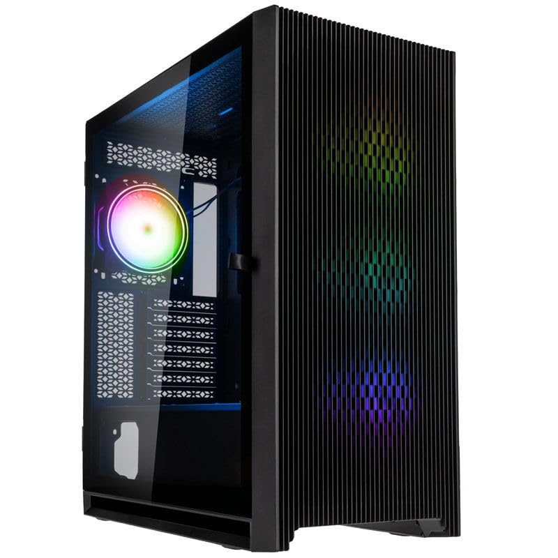 Kolink Unity Lateral ARGB PC-Gehäuse, Vier ARGB-Lüfter, Scharniertür Gehärtetes Glas, 410 mm GPU-Fre