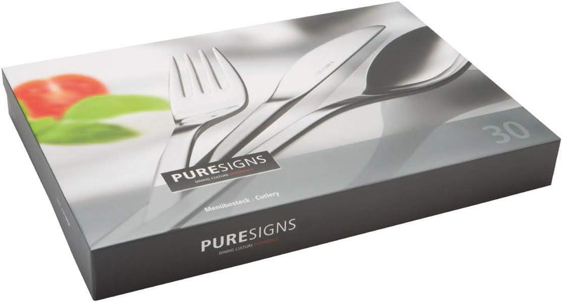 Puresigns FIVE Menübesteck 30 tlg, Edelstahl poliert 1023000 30-teilig, 30-teilig