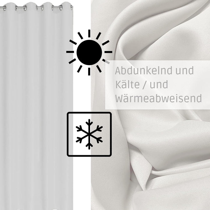 Cleanlevel EST 2016 Verdunkelungsvorhang Gardinen Übergrösse mit Ösen Ösengardine Blickdicht 300cm (