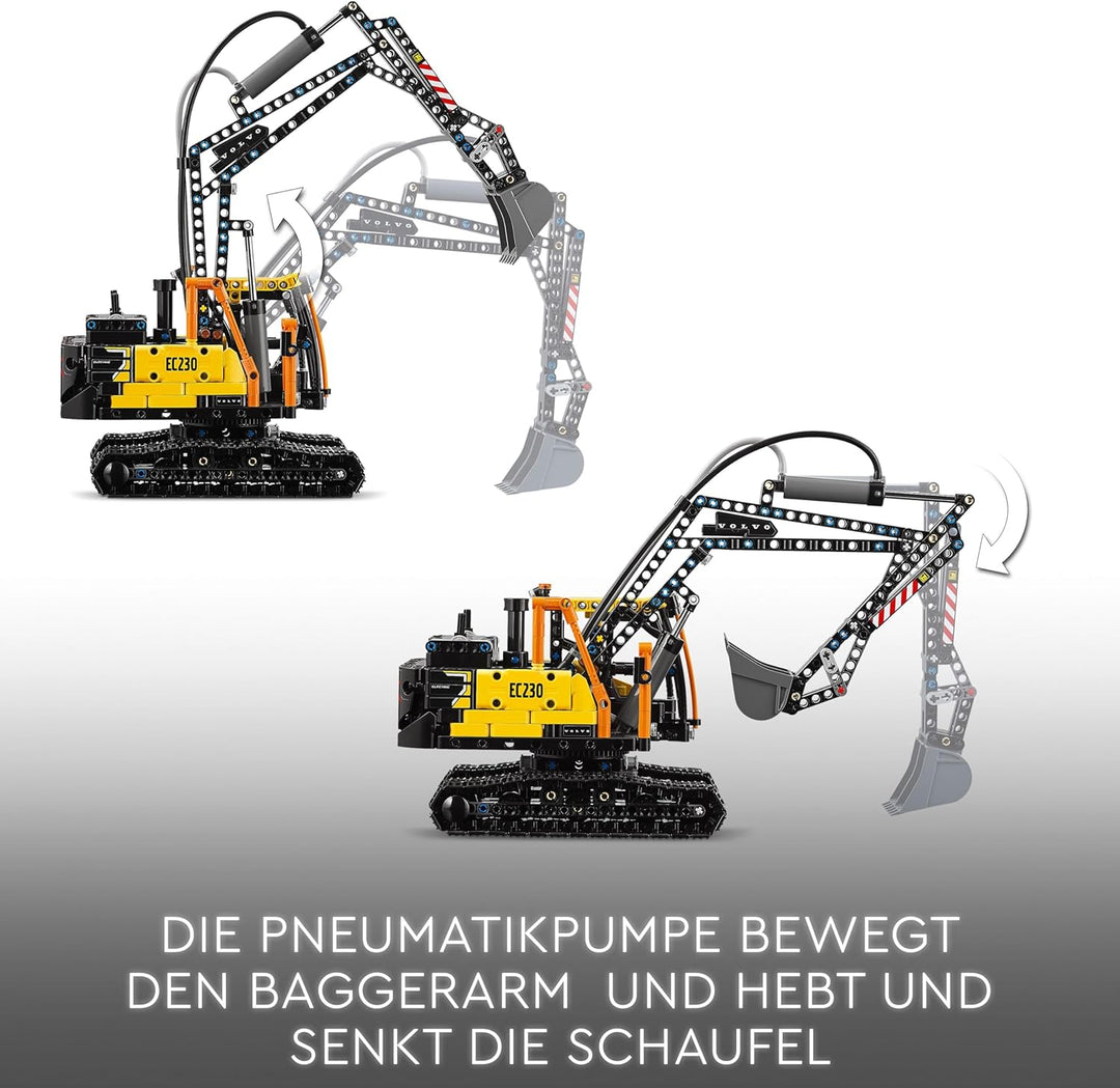 LEGO Technic Volvo FMX LKW mit EC230 Electric Raupenbagger, Kinderspielzeug, Geschenkset für Jungen