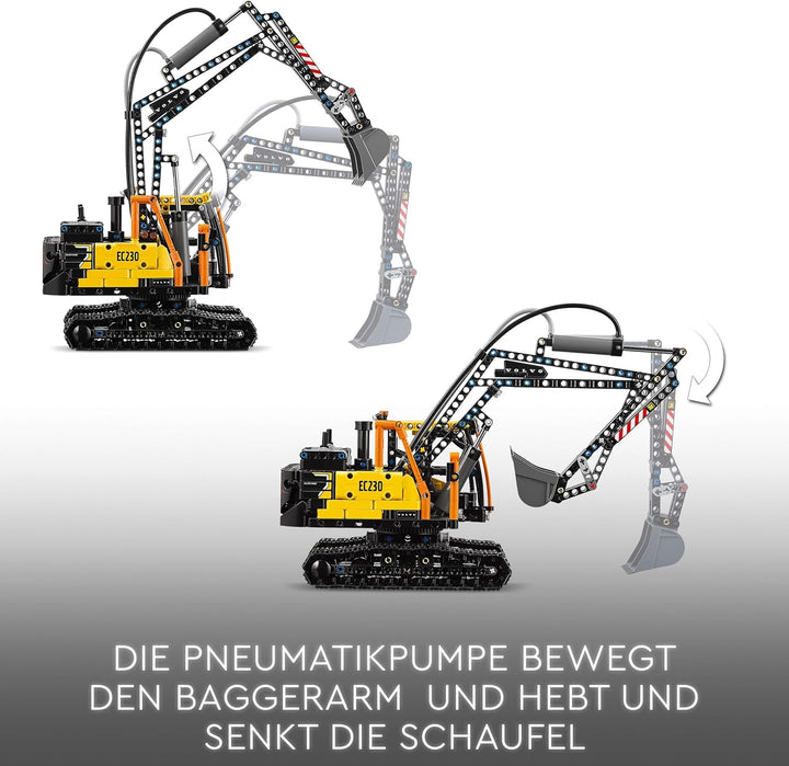 LEGO Technic Volvo FMX LKW mit EC230 Electric Raupenbagger, Kinderspielzeug, Geschenkset für Jungen