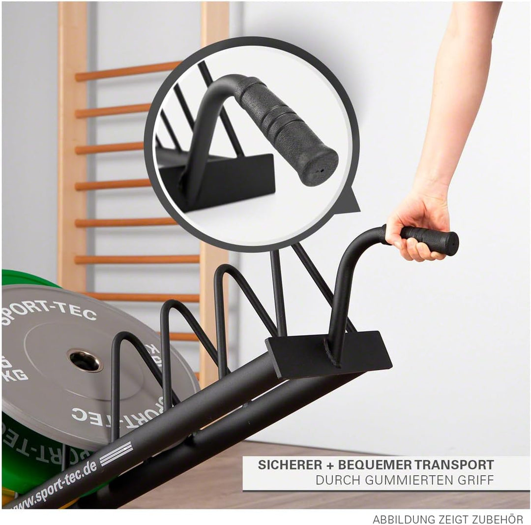 Sport-Tec Bumper Plate Rack, Hantelscheibenablage, fahrbar