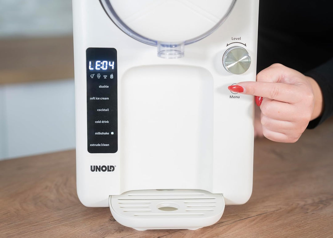 Unold 48950 Slush- und Softeismaschine Sofie mit Kompressor ca. 2 L 5 Programme für Slushies, Softei