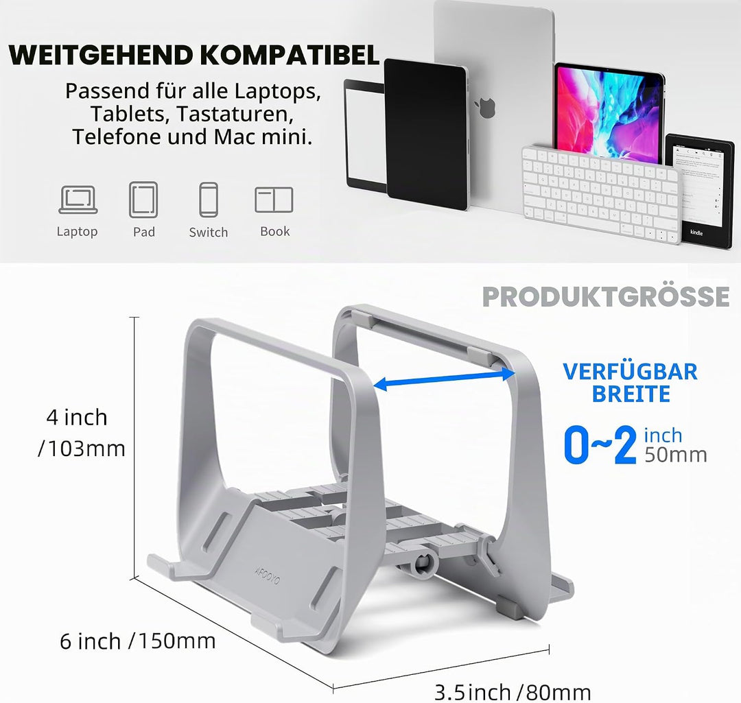 AFOOYO Mac mini Ständer - ABS Vertikale Halterung Desktop Ständer, Universal Fit für Mac mini 2010-2