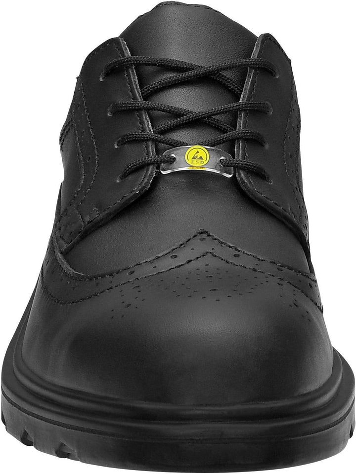 ELTEN Sicherheitsschuhe OFFICER ESD S2, Damen und Herren, Leder, Stahlkappe, leicht, elegant, Schwar