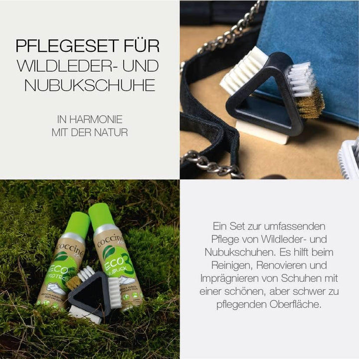 Coccine - Wildleder Pflege + Imprägnierspray Schuhe Set, Nubukleder Pflege, Impregnierungsspray Schu