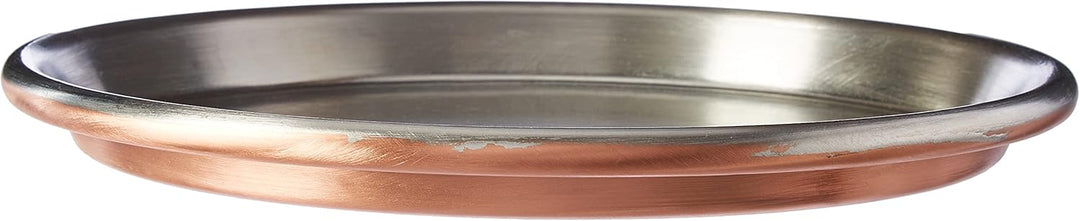 Vigor Blinky 94080-30 flache runde Pfanne aus verzinntem Kupfer, Randhöhe 3 cm, Durchmesser 30 cm