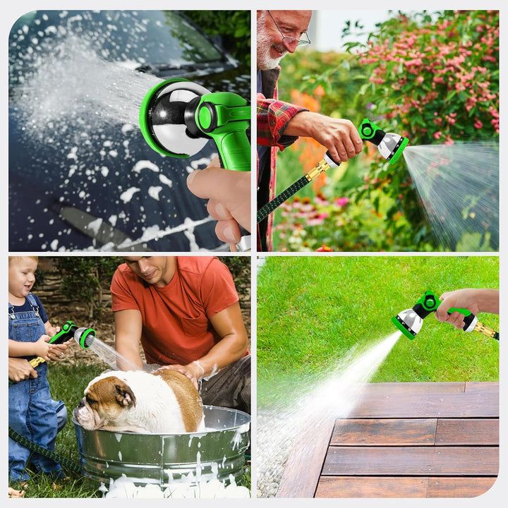 Flexibler Gartenschlauch Wasserschlauch - Ausziehbare Gartenschlauch mit 10 Funktions Düse Brause Ad