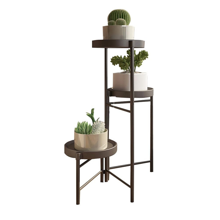 3 Etagen Pflanzenständer Metall Blumenständer Pflanzenregal Blumenregal Indoor Outdoor, Faltbar Blum