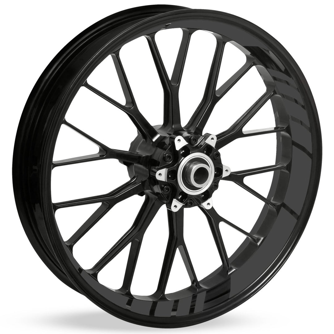 Felgenbettaufkleber im GP Design - Komplettset für 16" bis 19" - Farbe & Breite wählbar anthrazit gl
