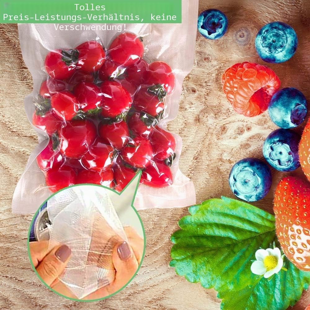 O2frepak 100 Beutel 25x35cm Vakuumier Beutel Vakuumbeutel für Lebensmittel,BPA-Frei Sous Vide Vakuum
