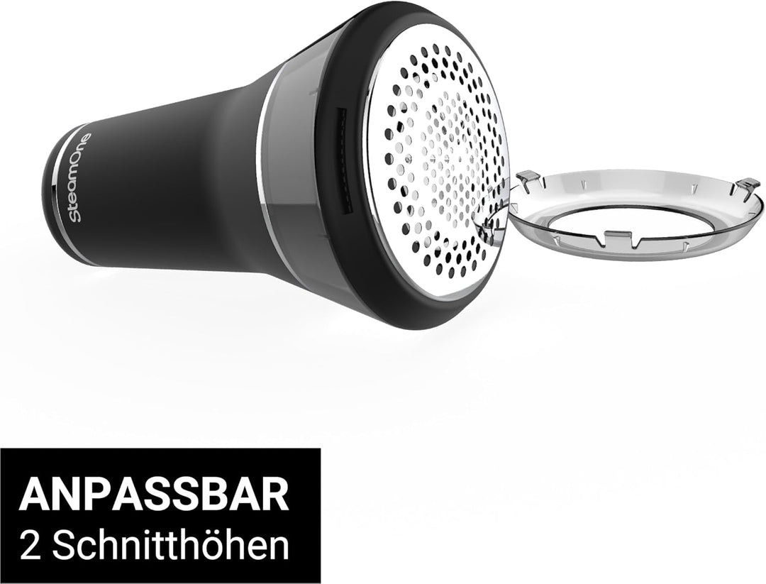 STEAMONE Fusselrasierer – XL-Behälter – 6 Edelstahlklingen – Ergonomischer Griff – Leistungsstark &amp;
