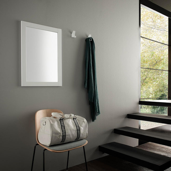 ARHome Wandspiegel, Smart, 70 x 50 cm, Weiss, Spiegel, Made in Italy Weiss 70 x 50, Weiss 70 x 50