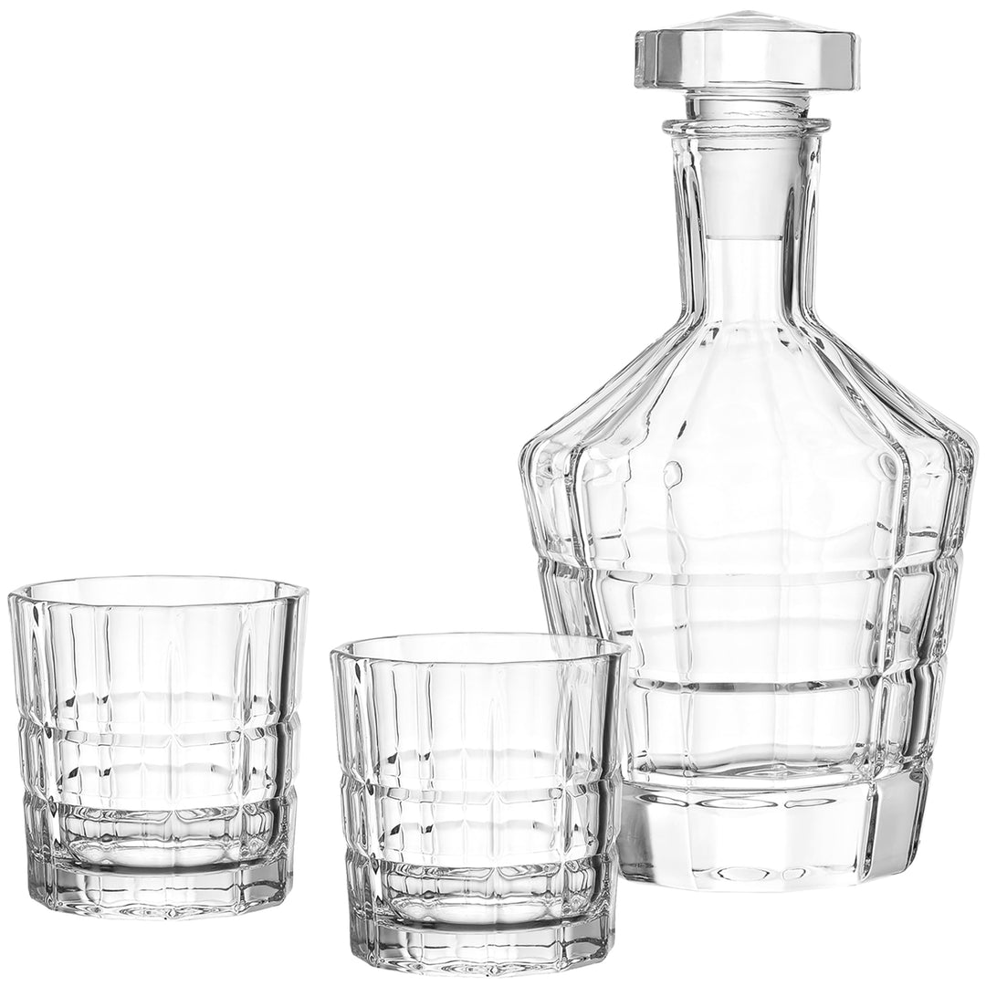LEONARDO HOME 22765 Whiskeyset, Glas Karaffe + 2er Set Gläser, Karaffe + 2er Set Gläser