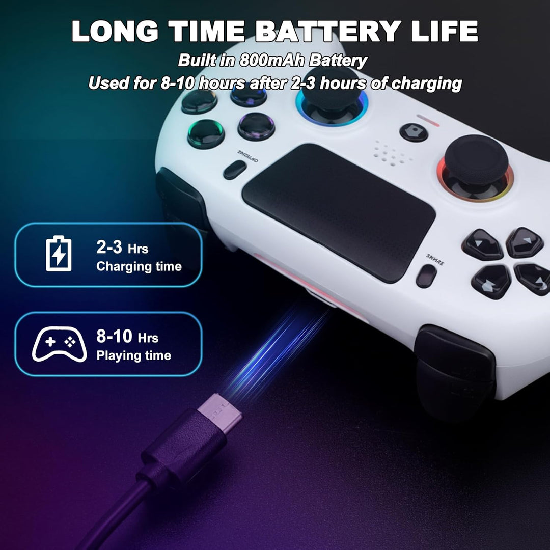 DuLingKer Wireless Controller Kompatibel für PS4/Pro/Slim, Hall Effect Controller mit Hall Joysitck/