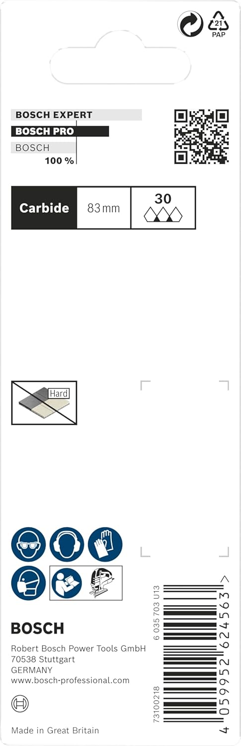 Bosch 2x PRO Soft Tile T130RF Stichsägeblatt (für Fliesen, Fliesen, Länge 83 mm, Professional Zubehö