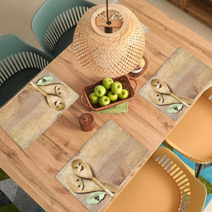 KitchenYeah© Platzsets Abwaschbar 6-Teilig 45x30 cm Tischsets Platzdeckchen rutschfeste Platzset Unt