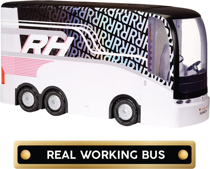 Rainbow High Rainbow Vision World Tour Bus & Bühne - 4-in-1-Deluxe-Spielset mit Lichtern — Inklusive