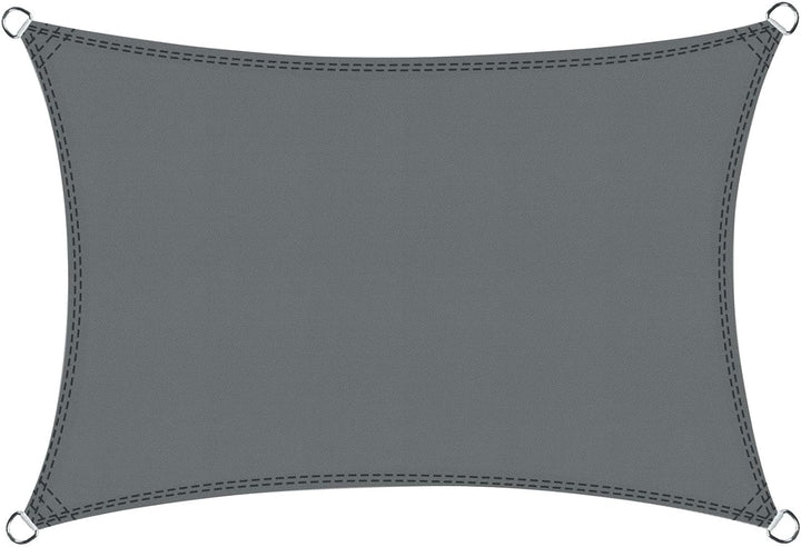Sunnylaxx 4x4m Sonnensegel Quadrat, Wasserdicht Sonnenschutz Sunsegel Color Anthrazit, 95% UV-Schutz