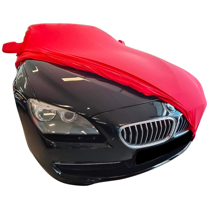 Indoor Autoabdeckung kompatibel mit BMW 6-Series Cabrio (F12) mit Spiegeltaschen SUPER Soft Stretch