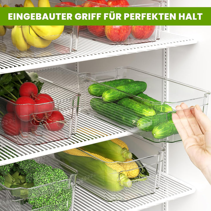 KICHLY Hochwertige Vorratsschrank Küche Organizer - Set von 6 Stauraum für Kühlschrank, Schränke, Re