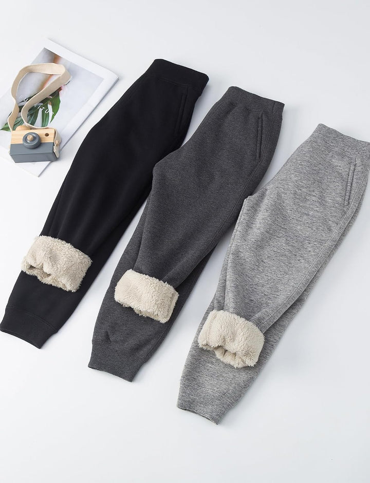 Happy Cherry Jungen Winterhose aus Fleece Futter Kinder Warm Baumwolle Hose Verdickte Sport Outdoorh