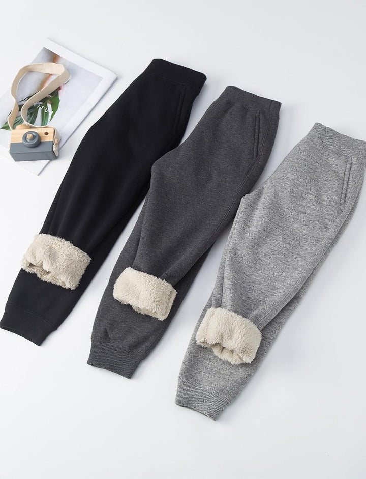 Happy Cherry Jungen Winterhose aus Fleece Futter Kinder Warm Baumwolle Hose Verdickte Sport Outdoorh