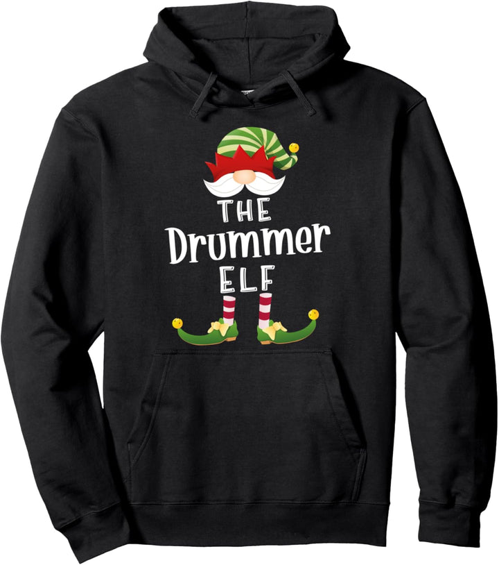 Drummer Elf Wichtel Gnome Elfen Weihnachten Pullover Hoodie
