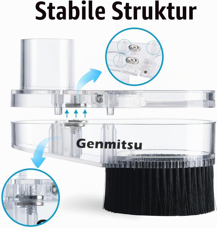 Genmitsu CNC-Staubschuh per mandrino da 65/ 69mm, Schlauchadapter-Aussendurchmesser 38 mm, rasparent