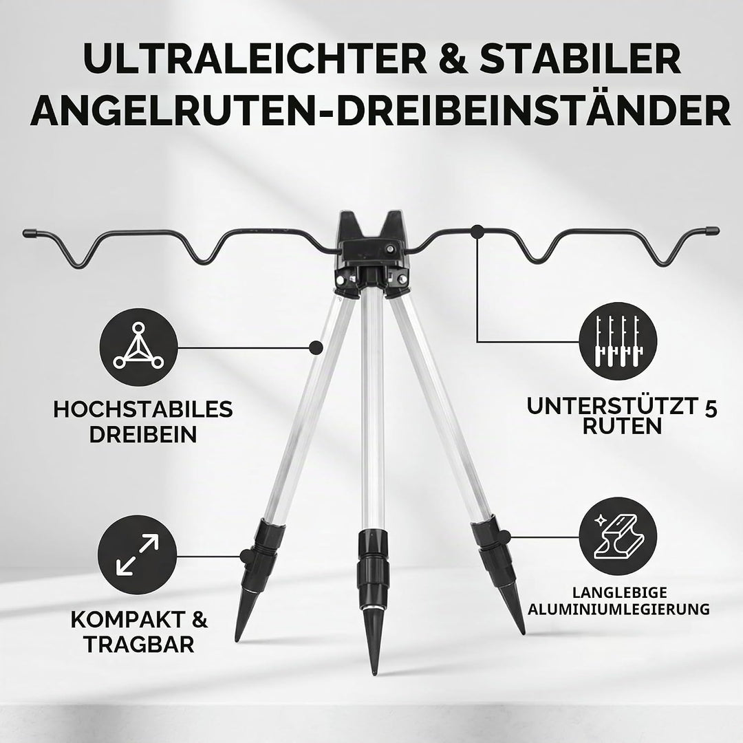 Klappbarer Angelrute Stativständer, Fester Seestangenhalterung aus Aluminiumlegierung Robuster Stati