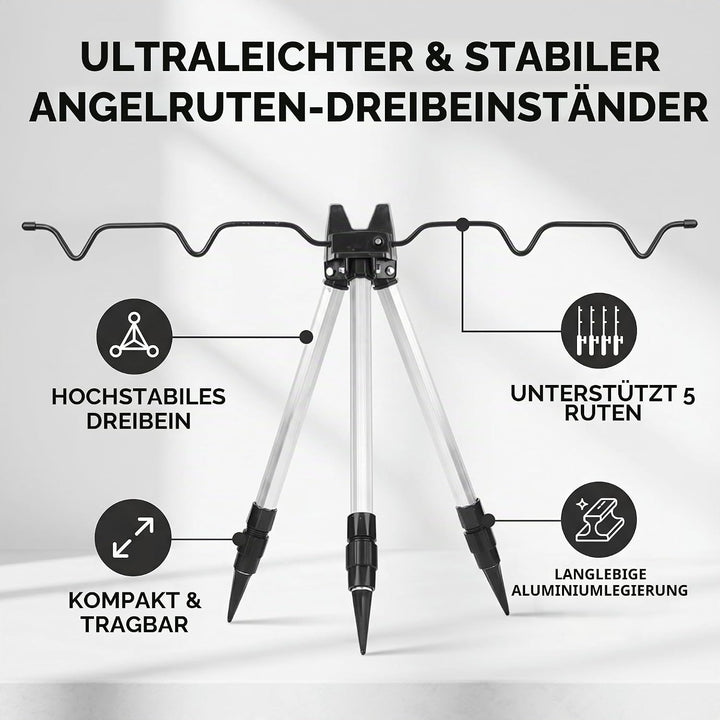 Klappbarer Angelrute Stativständer, Fester Seestangenhalterung aus Aluminiumlegierung Robuster Stati