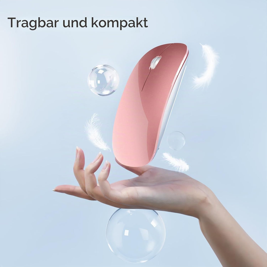 Uiosmuph U30 Bluetooth Maus Kabellose,Wiederaufladbare Leise (BT5.1+ BT5.1+ USB) Funkmaus Laptop Wir
