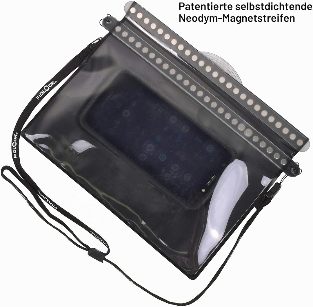 Fidlock Hermetic Drybag Multi Schwarz - Magnetisch selbstverschliessender wasserdichter Drybag, Grös