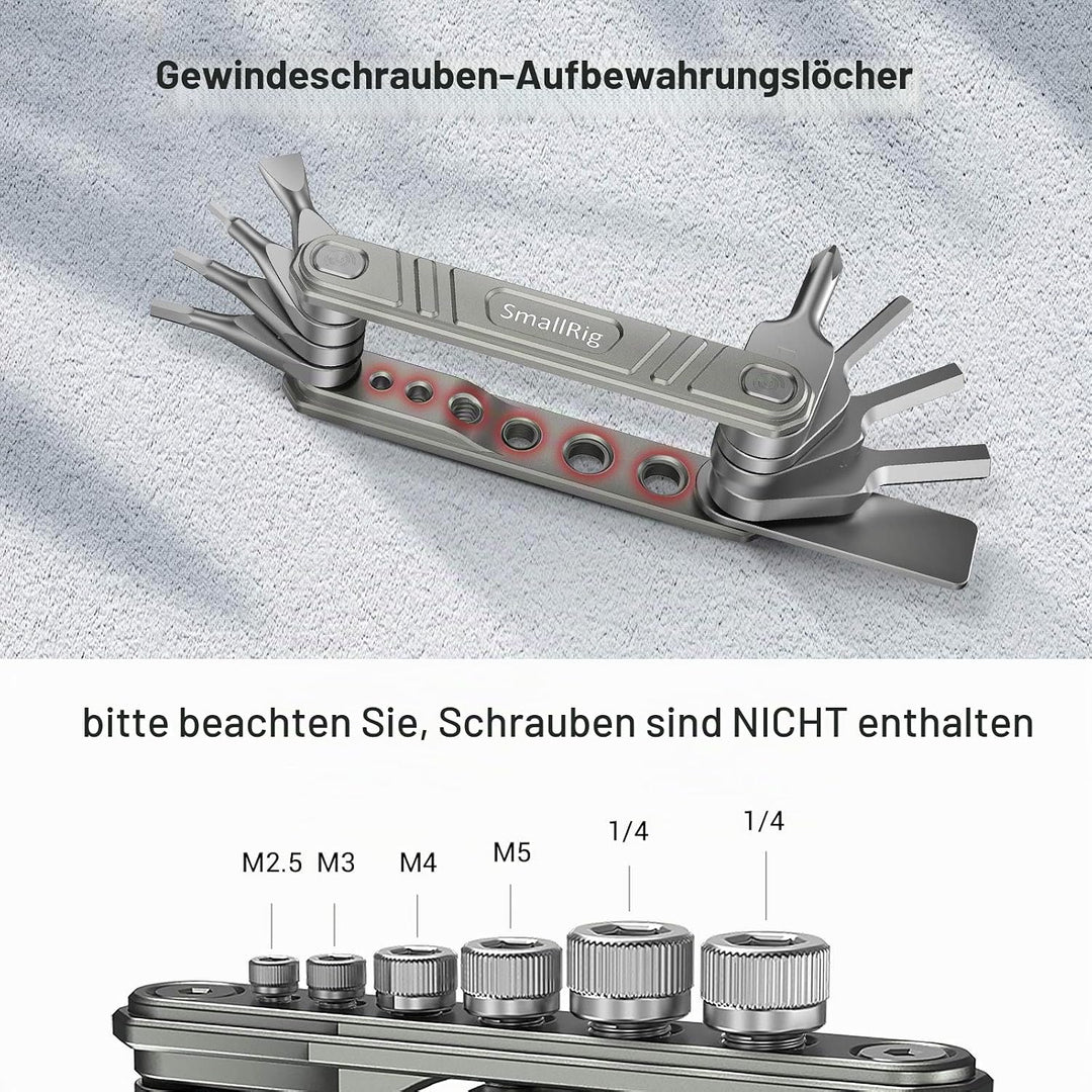 SMALLRIG 9 in 1 Faltwerkzeugset Multifuncitonal Tool Kit für Videografen - TC2713