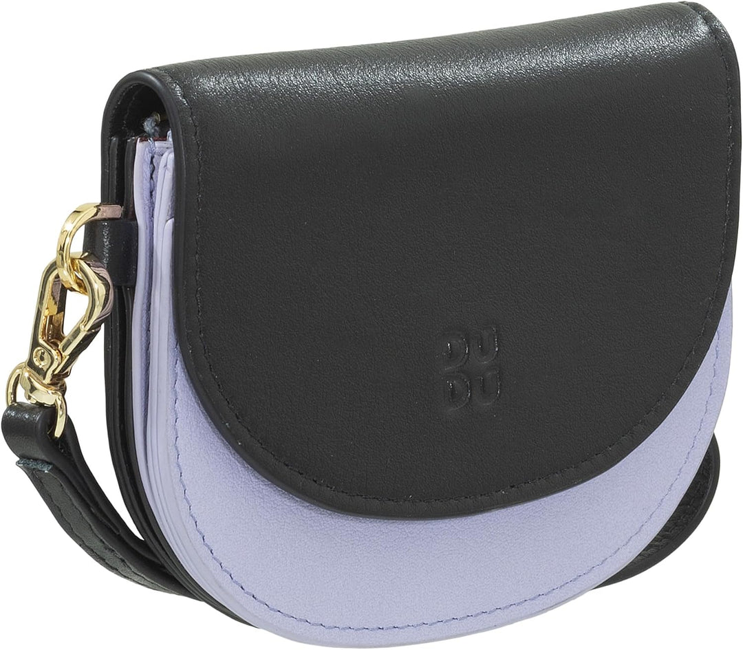 DUDU Damen-Portemonnaie aus Leder fürs Handgelenk, kleines fabiges Damen-Portemonnaie mit Münzfach,