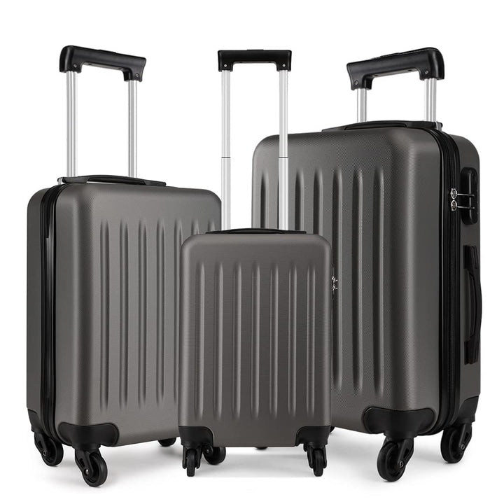 KONO Gepäcksets Kofferset 3 Teilig Hartschale Koffer Set Reisekoffer Set Leicht Koffer Trolleys, Zwi