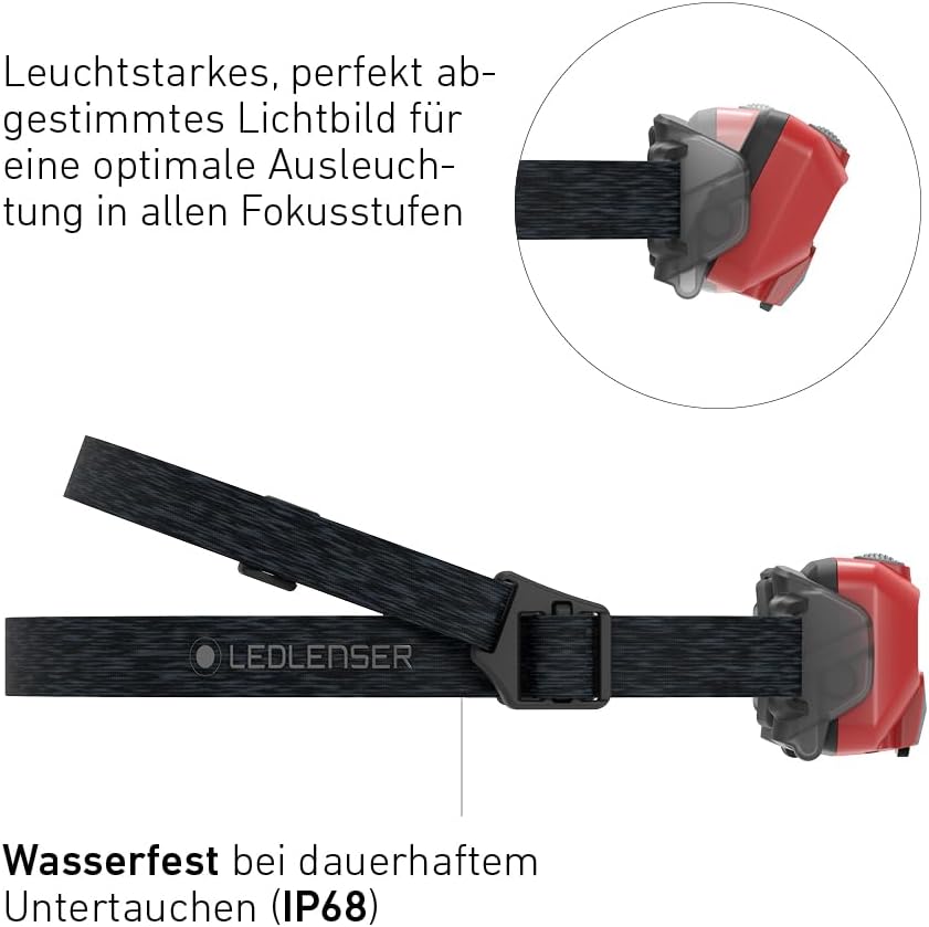 Ledlenser HF6R Core Stirnlampe Led wiederaufladbar | LED Kopflampe 800 Lumen | Adventure Headlights