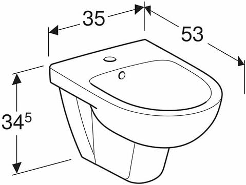 VBChome Hänge-Bidet Weiss Oval mit Hahnloch Praktisch Modisches Design Bidet aus Keramik mit Hahnloc