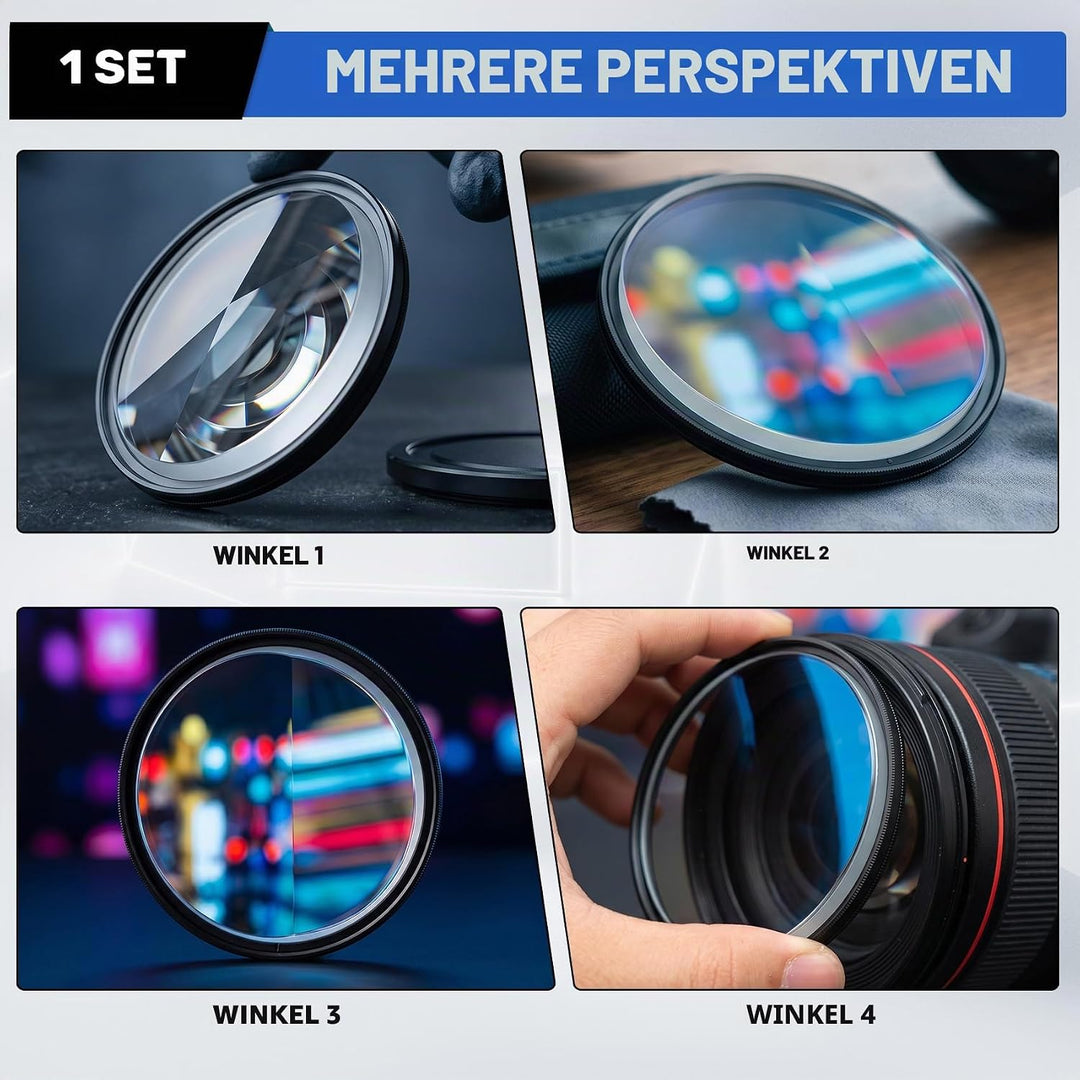 77 mm Glasprismenlinse, Super-Speed-Effekte, Ghost Motion Blur, UV-Filter für Fotografie, SLR-Kamera
