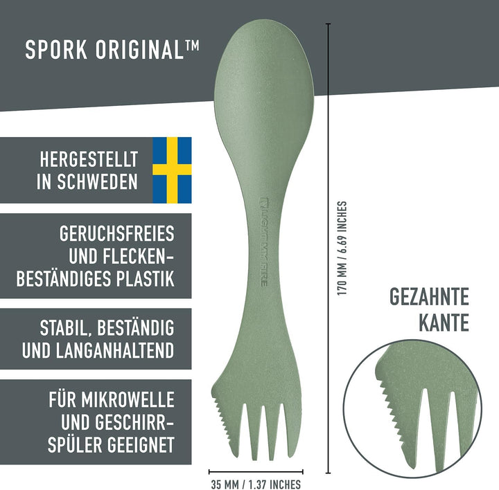 Light my Fire Spork Original Göffel 4er/10er Pack – 3-in-1 Campingbesteck – Löffel, Gabel, Messer Re